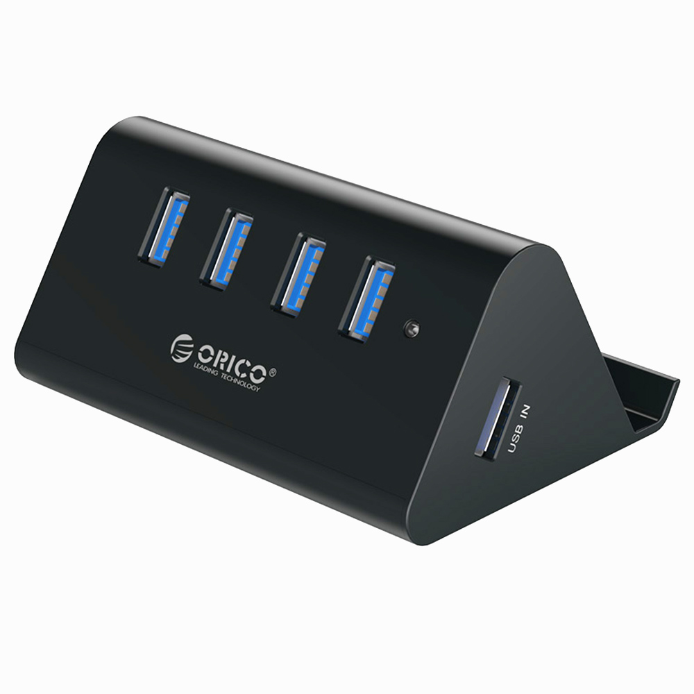 

ORICO SHC-U3 4 Port USB3.0 HUB with Stand Compatible with Windows/Mac OS/Linux - Black