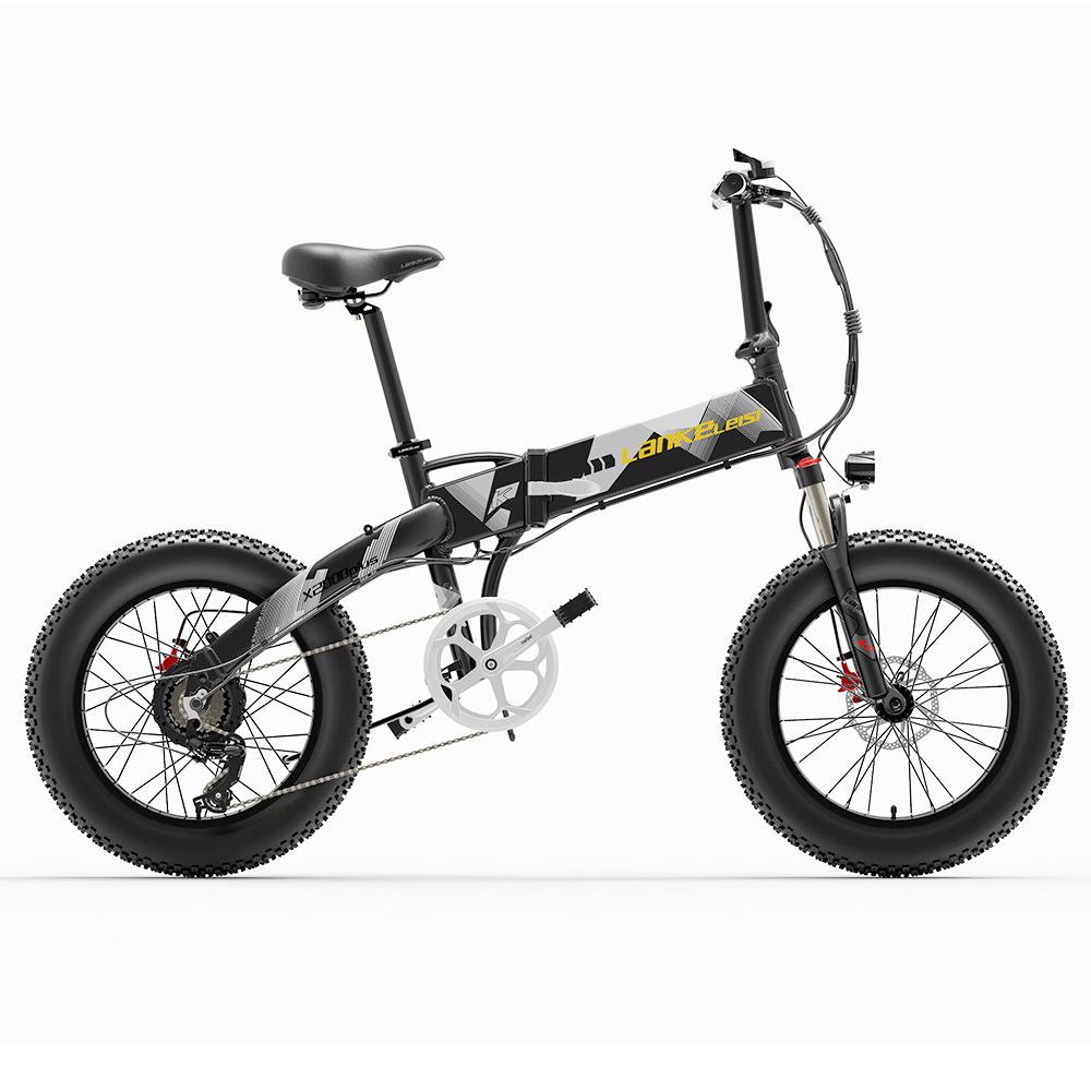 LANKELEISI X2000 PLUS Moped Electric Bike Folding Bike 12.8Ah 48V 1000W 40km/h Max Speed Max Load 150kg - Grey