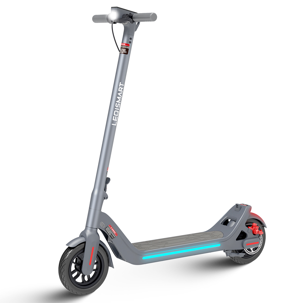 LEQISMART A8 Folding Electric Scooter 350W Motor 36V/10.4Ah Battery 9 Inch Tire - Gray