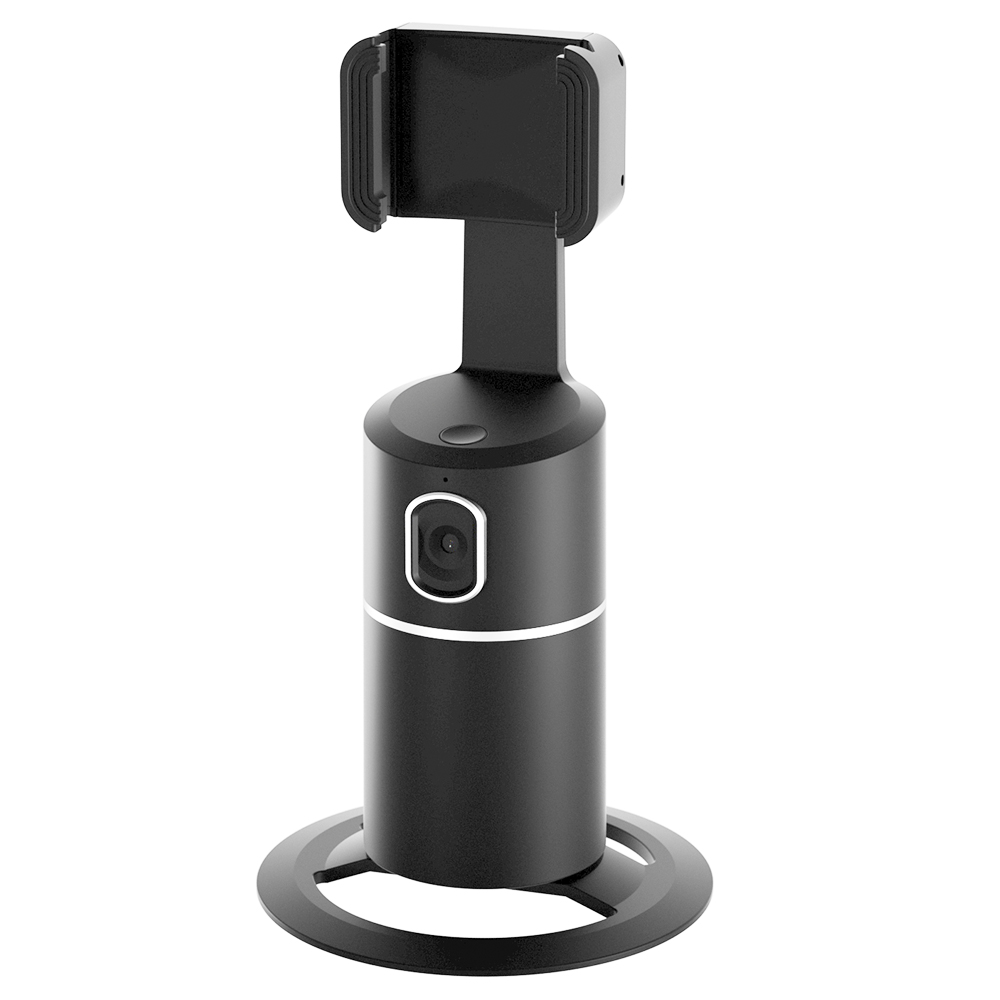 Vlogger T2 sin aplicación requerida Lente de reacción de milisegundos inteligente de seguimiento facial de 360 ​​​​grados para transmisión en vivo - Negro