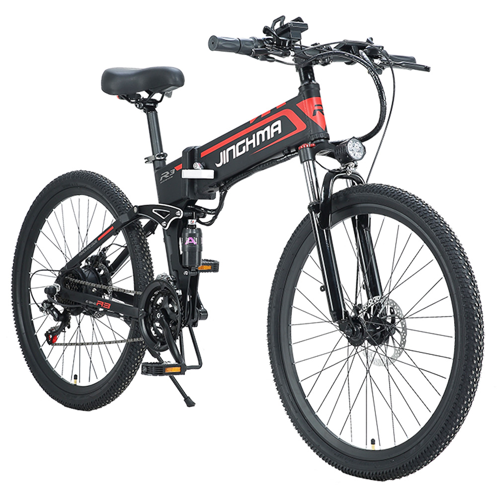 JINGHMA R3 500W 48V 12.8Ah 26 Inch Tire Electric Bicycle 40km/h Max Speed 70km Range 120kg Max Load with 2 Batteries