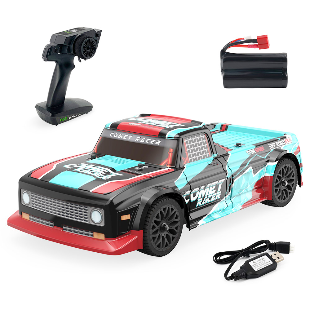 JJRC Q125 1/10 Racing Car All Road Brushed 4WD RTR RC Car High Speed ​​Off-Road - Rouge
