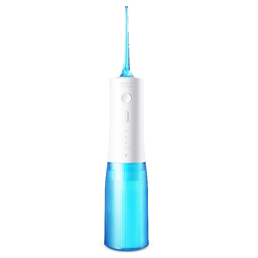 SOOCAS W3 Pro Portable Electric Oral Irrigator with 3 Modes 240ml Dental Teeth Cleaner 4 Nozzles IPX7 Waterproof