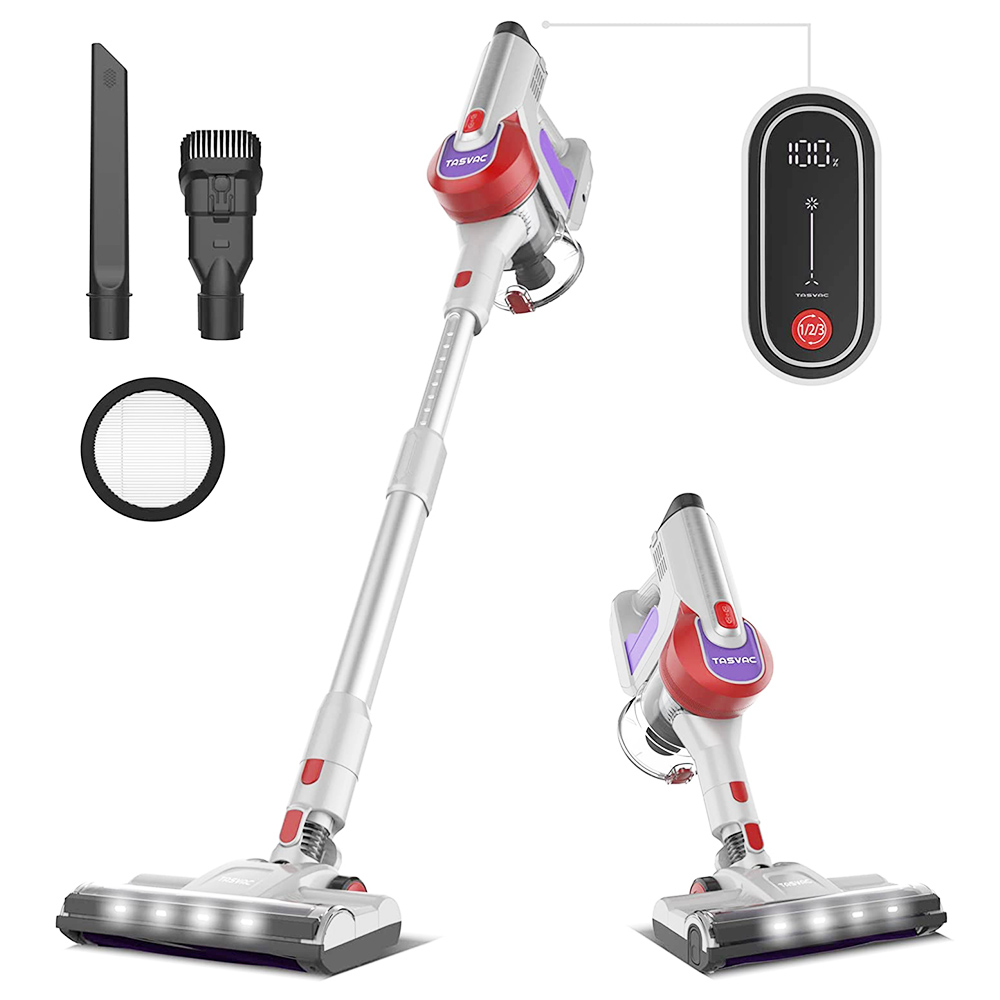 TASVAC S8 Cordless Vacuum Cleaner 23KPa Strong Suction with Washable HEPA Filter Suitablefor Family Cars Pet Hair Carpet - Gray