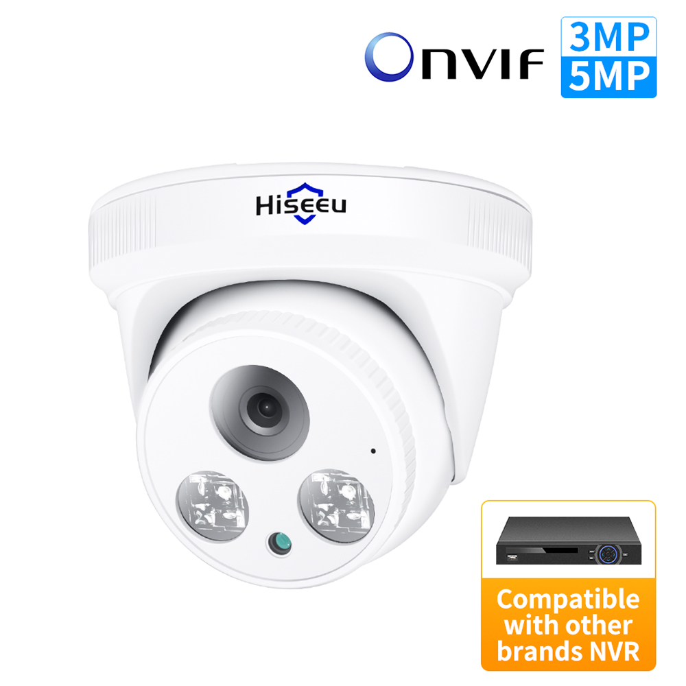 Hiseeu 3MP POE IP-камера видеонаблюдения H.265 1536P Bullet CCTV IP-камера для системы POE NVR для помещений, дома, ИК-вырез