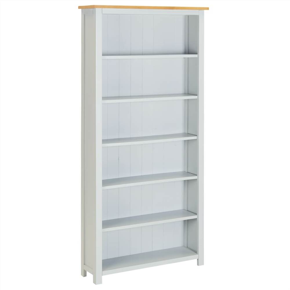 

6-Tier Bookcase 80x22,5x170 cm Solid Oak Wood