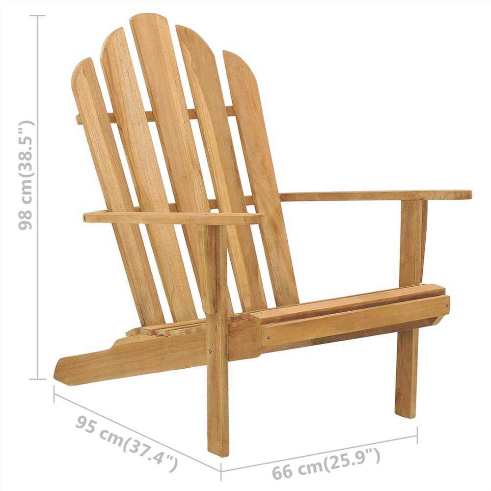 Adirondack Chair Solid Teak Wood   Adirondack Chair Solid Teak Wood 498692 5 