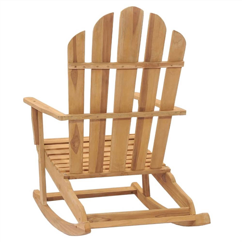 Adirondack Rocking Chair Solid Teak Wood 498751 3 