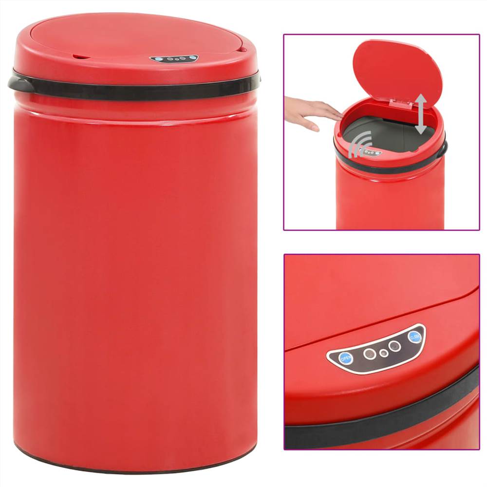 

Automatic Sensor Dustbin 40 L Carbon Steel Red