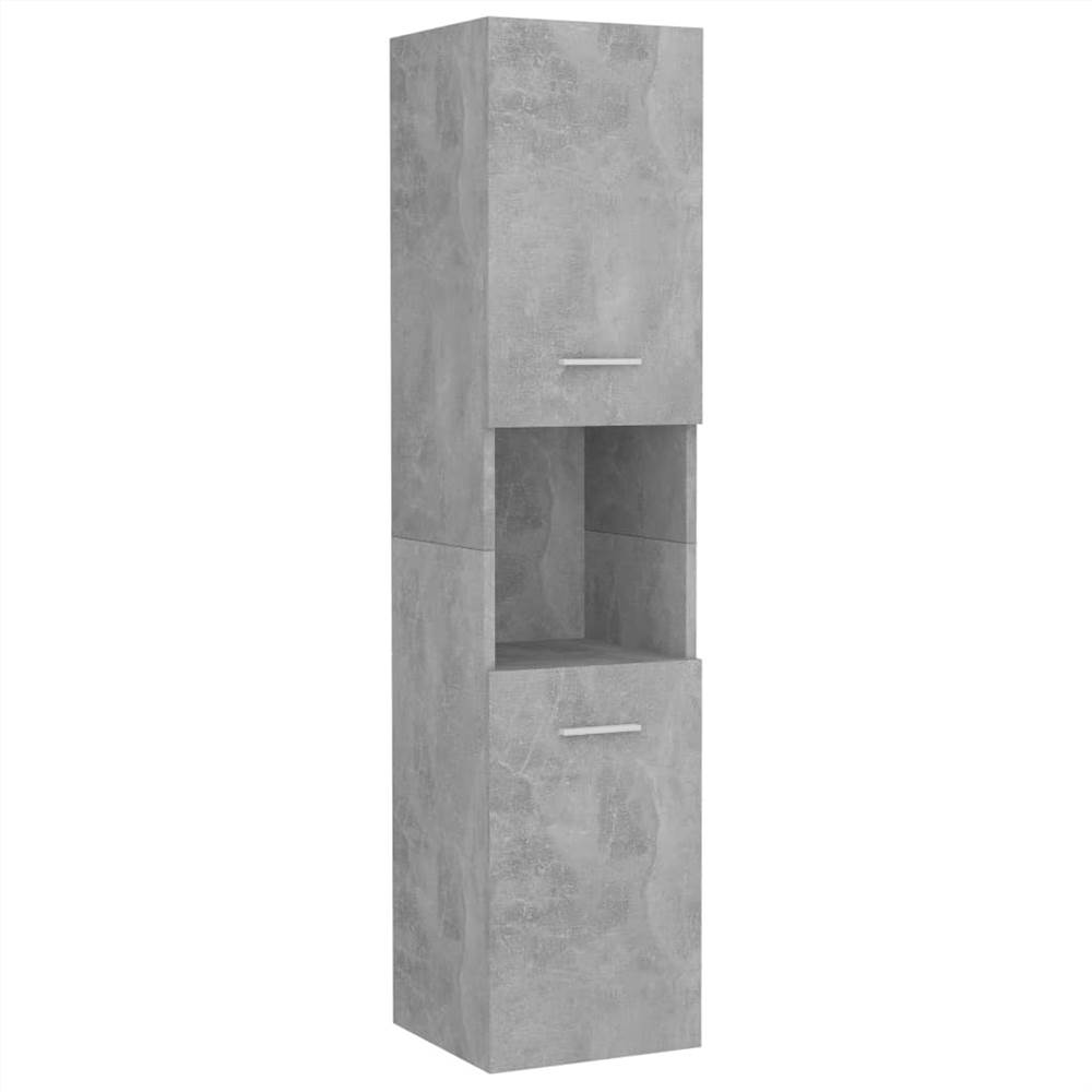 Bathroom Cabinet Concrete Grey 30x30x130 cm Chipboard