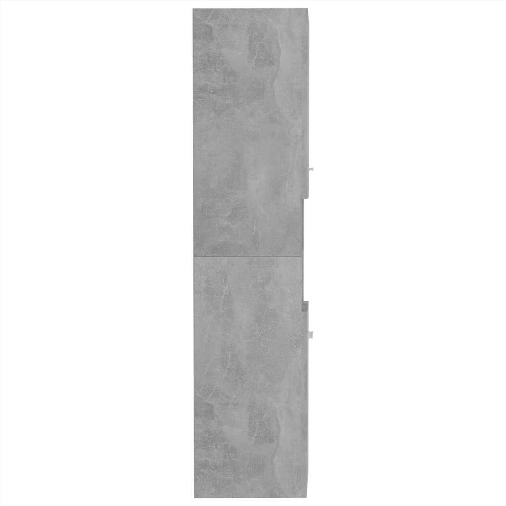 Bathroom Cabinet Concrete Grey 30x30x130 cm Chipboard