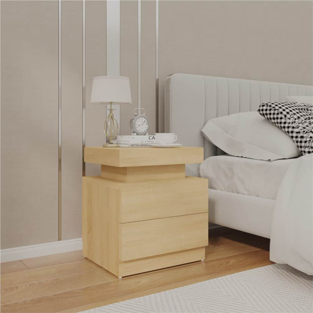 

Bedside Cabinet Sonoma Oak 45x35x52 cm Chipboard