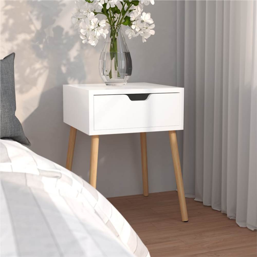 Bedside Cabinet White 40x40x56 cm Chipboard