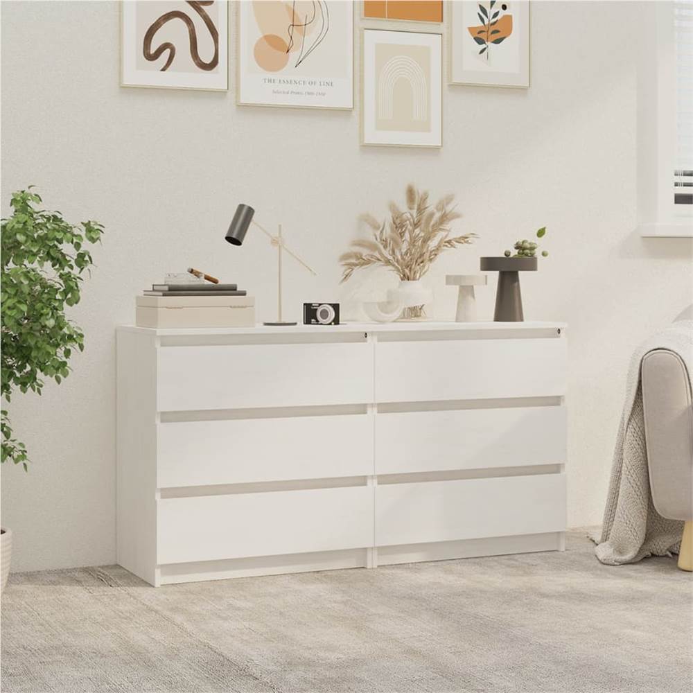 

Bedside Cabinets 2 pcs White 60x36x64 cm Solid Pinewood