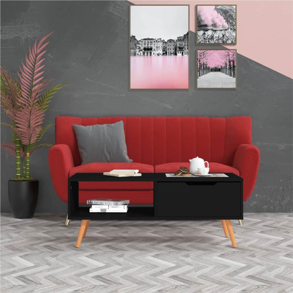 

Coffee Table Black 100x49.5x43 cm Chipboard
