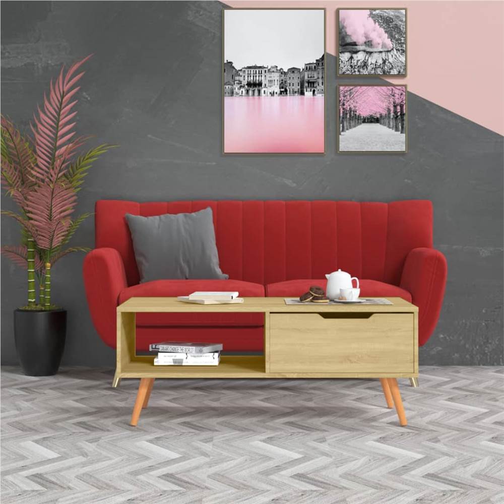 

Coffee Table Sonoma Oak 100x49.5x43 cm Chipboard