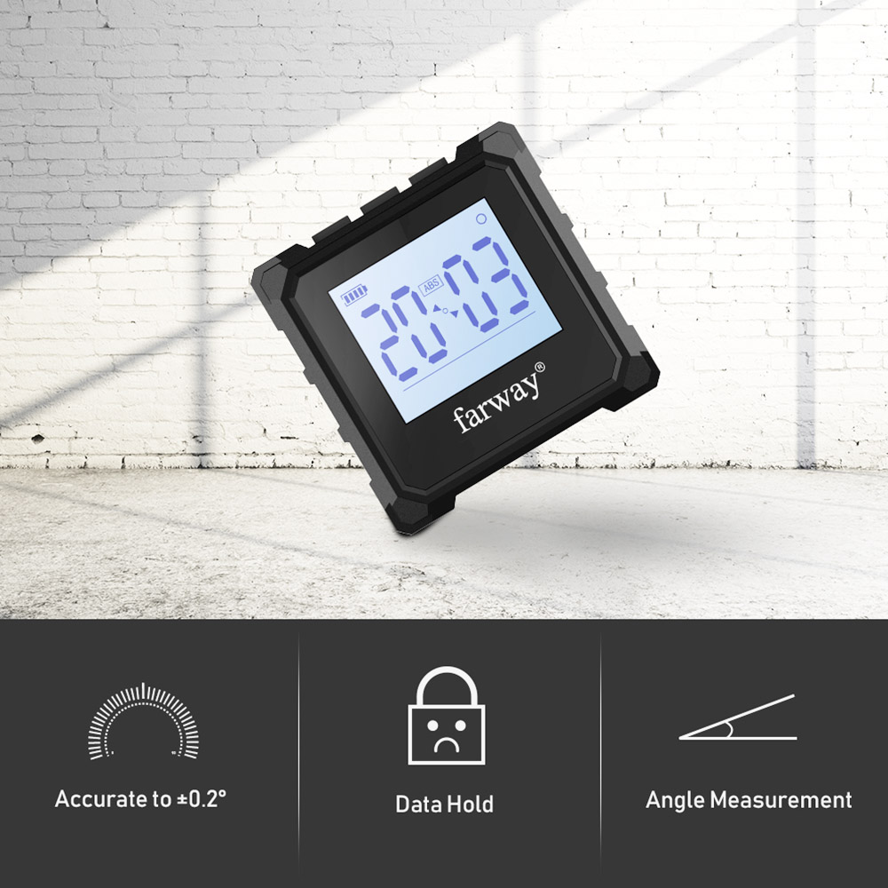 Farway 3 in 1 Digital Angle Finder Laser Level and Angle Gauge