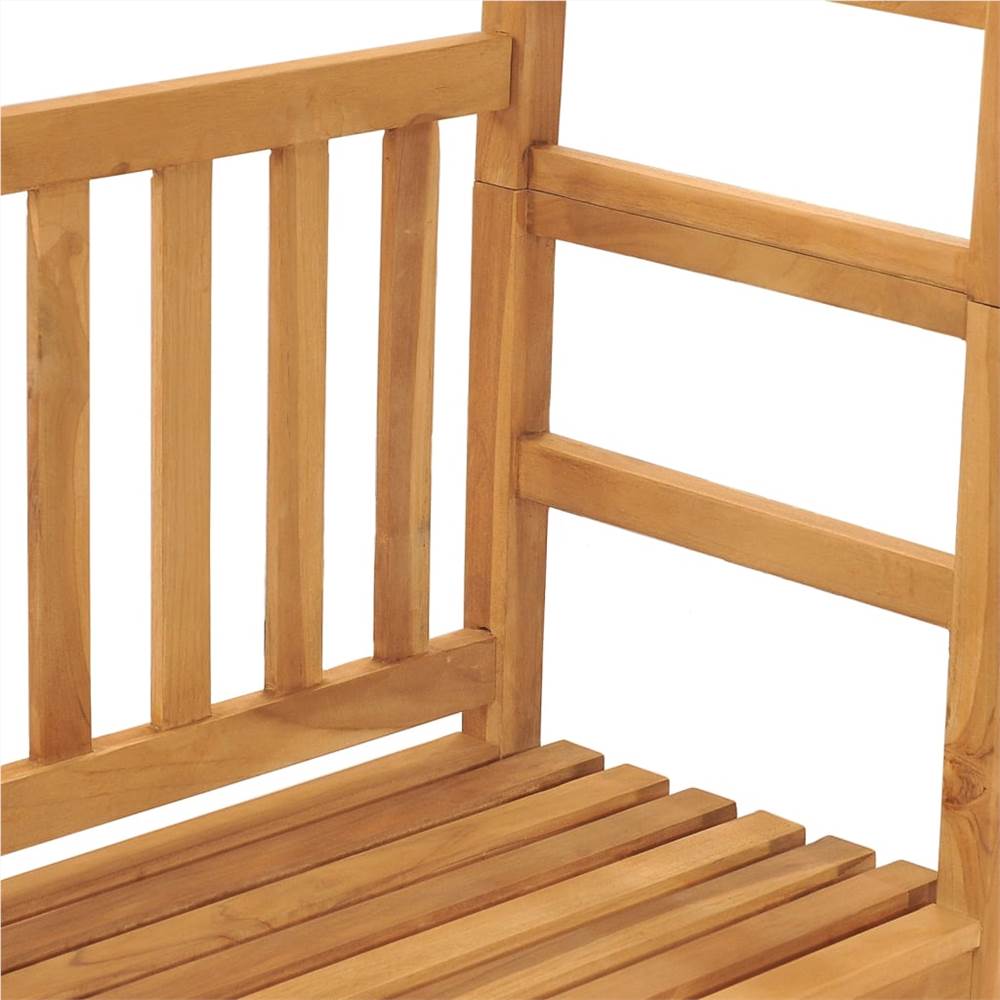 Garden Bench with Pergola 115 cm Solid Teak Wood