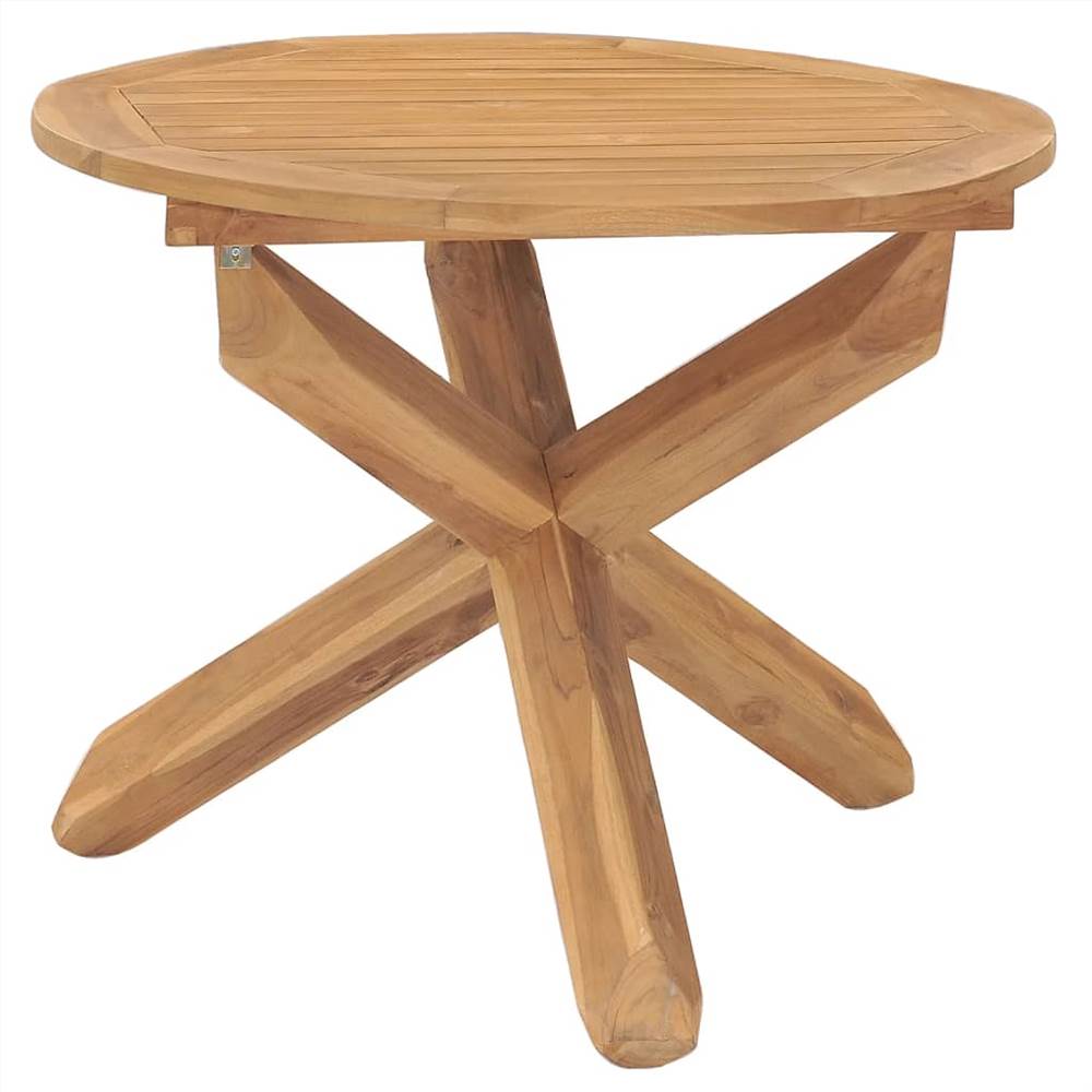 

Garden Dining Table Ø90x75 cm Solid Teak Wood
