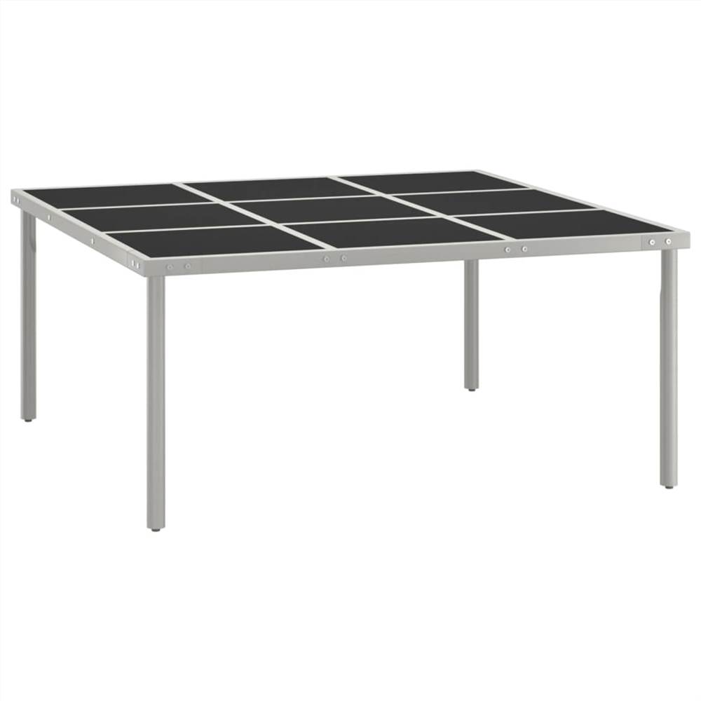 

Garden Dining Table 170x170x74.5 cm Glass and Steel