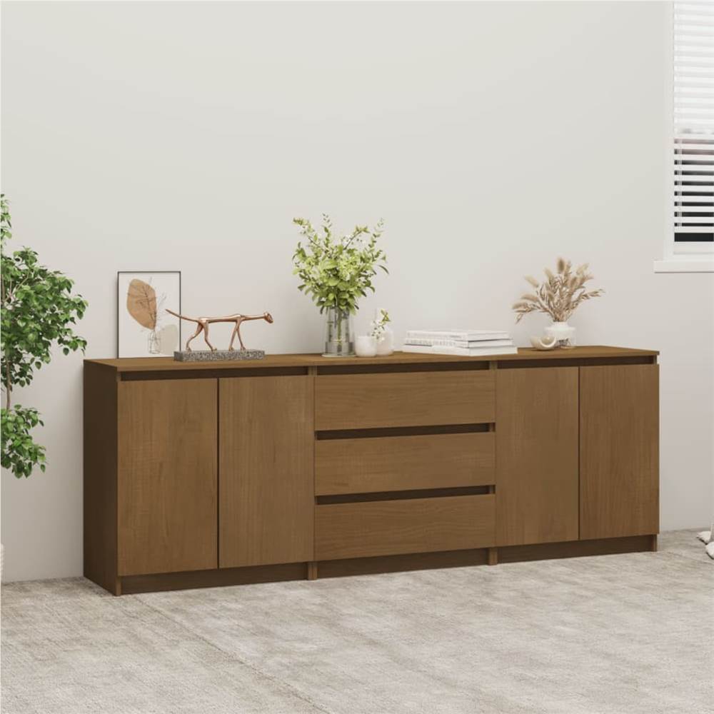 

Side Cabinet Honey Brown 180x36x65 cm Solid Pinewood