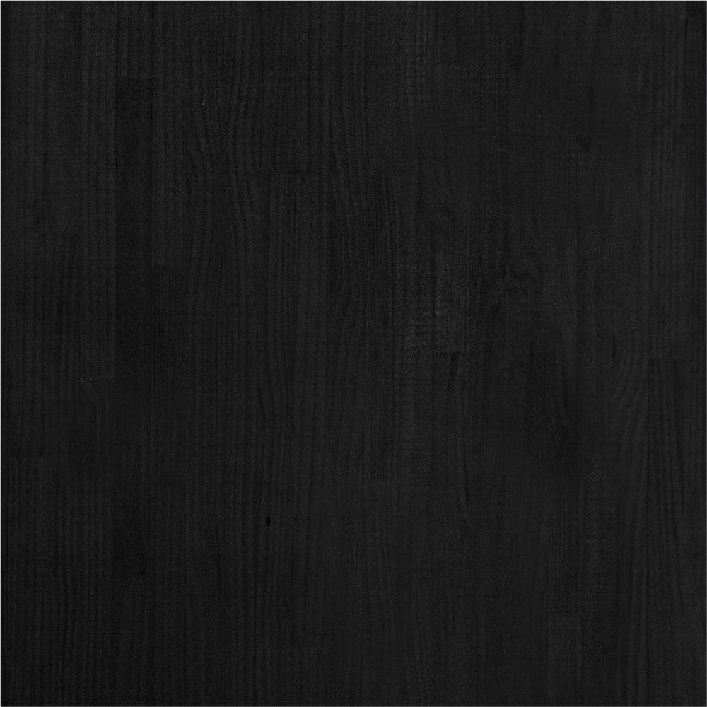 Storage Shelf Black 60x30x105 cm Solid Pine Wood