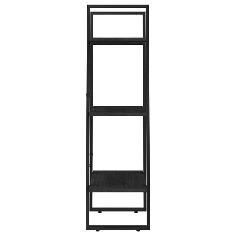 Storage Shelf Black 60x30x105 cm Solid Pine Wood