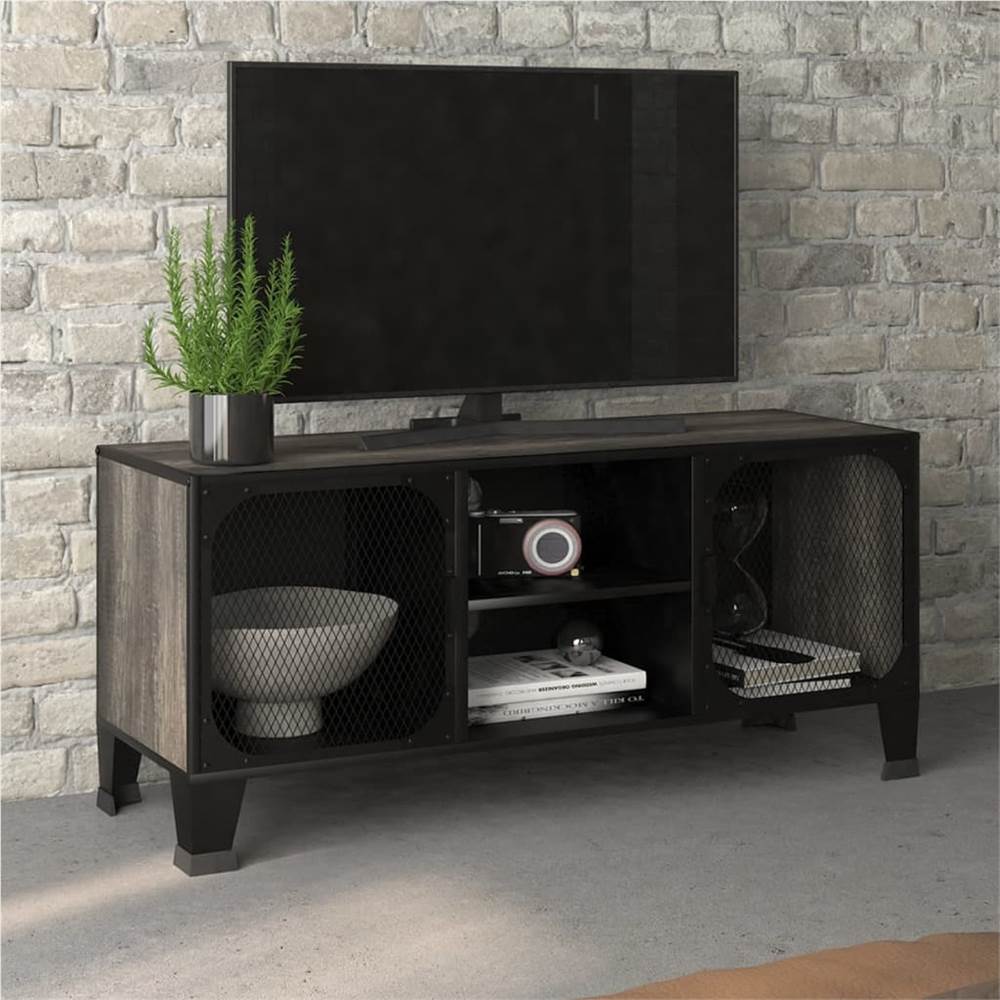 

TV Cabinet Grey 105x36x47 cm Metal and MDF