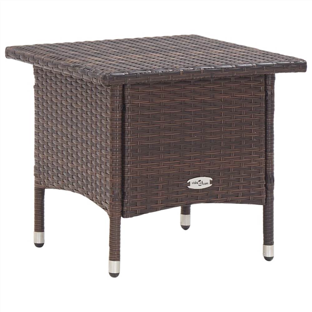 

Tea Table Brown 50x50x47 cm Poly Rattan