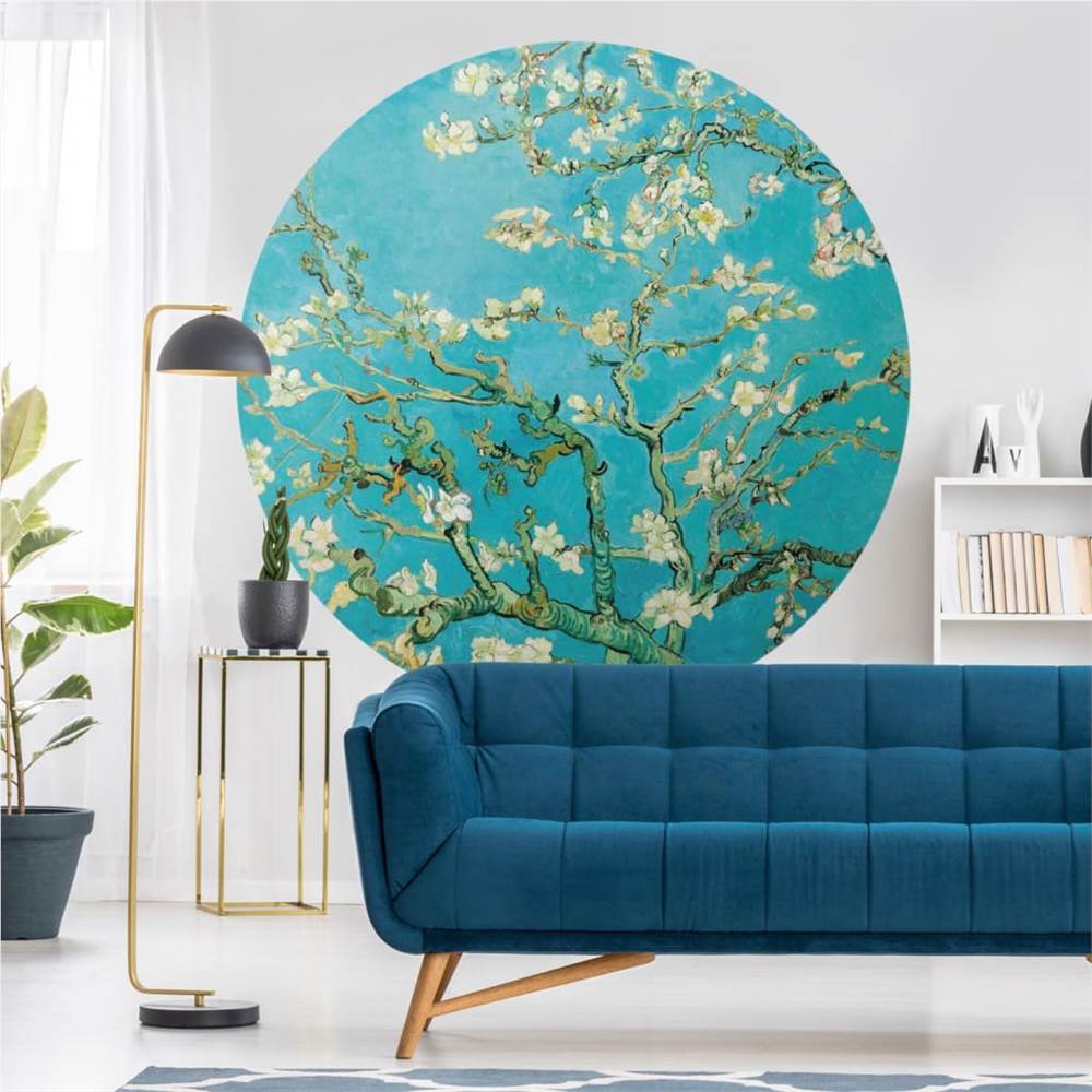 WallArt Wallpaper Circle Almond Blossom 190 cm