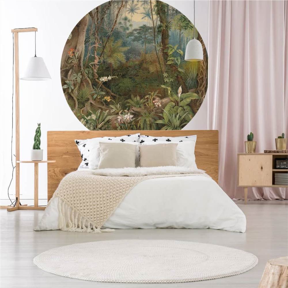 WallArt Wallpaper Circle In the Jungle 142.5 cm