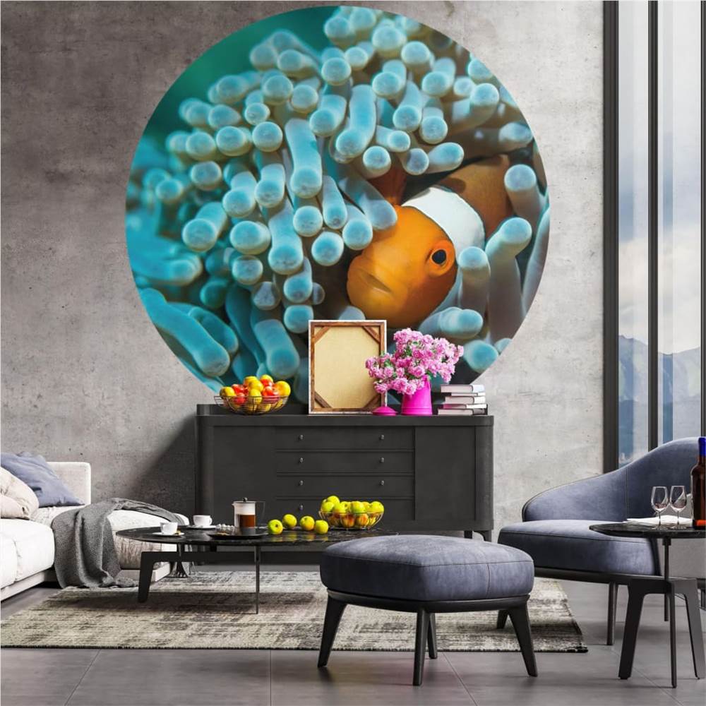 WallArt Duvar Kağıdı Daire Anemon Balığı Nemo 190 cm