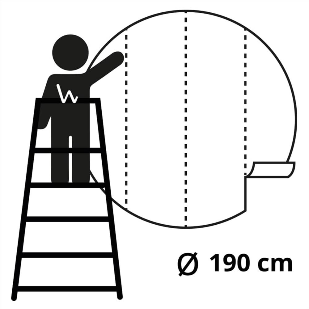 WallArt Wallpaper Circle Two Goldfish 190 cm