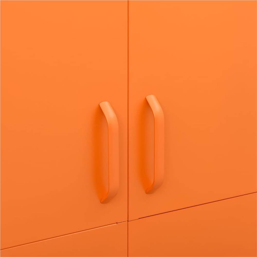 Wardrobe Orange 90x50x180 cm Steel