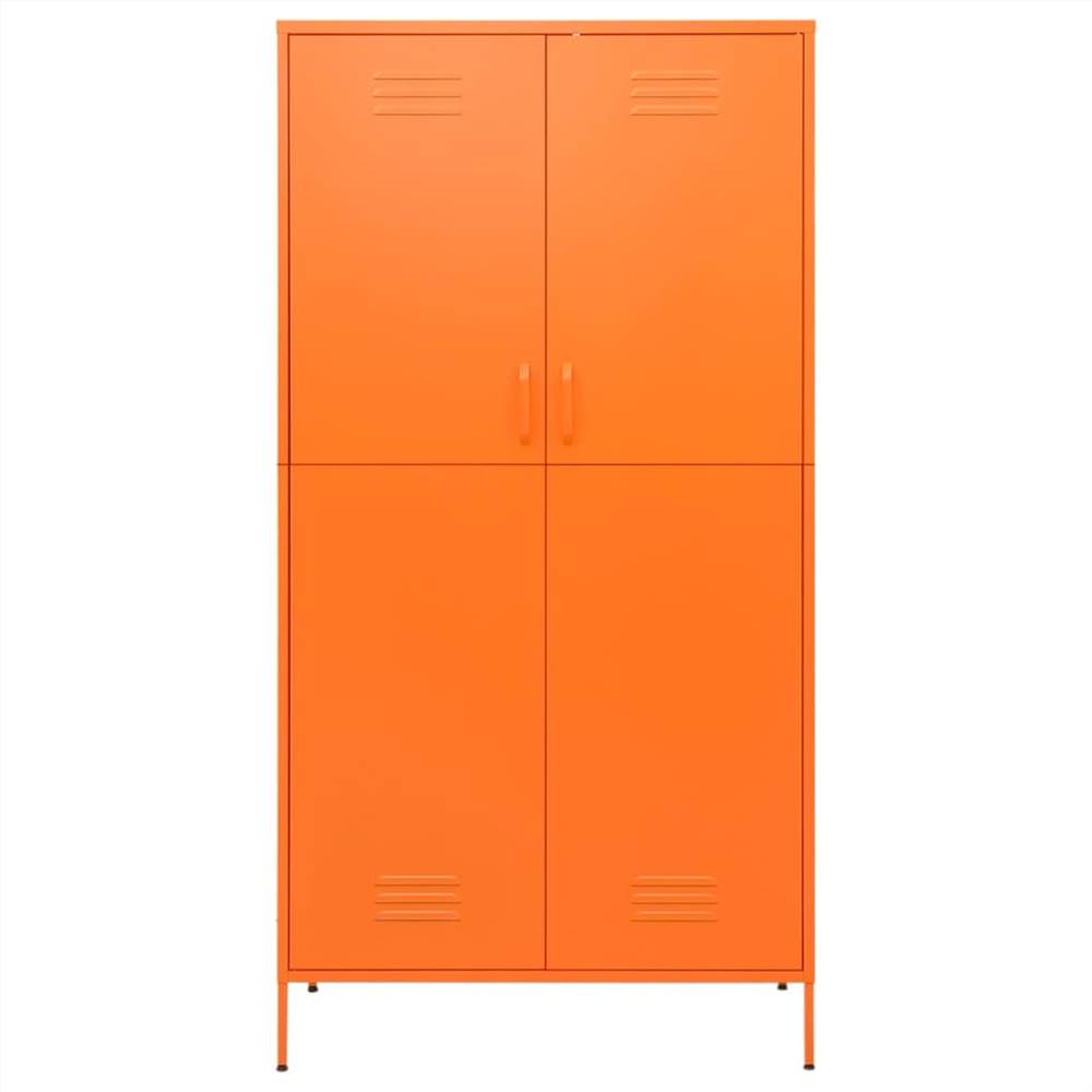 Wardrobe Orange 90x50x180 cm Steel