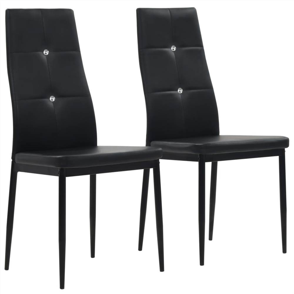 

Dining Chairs 2 pcs Black Faux Leather