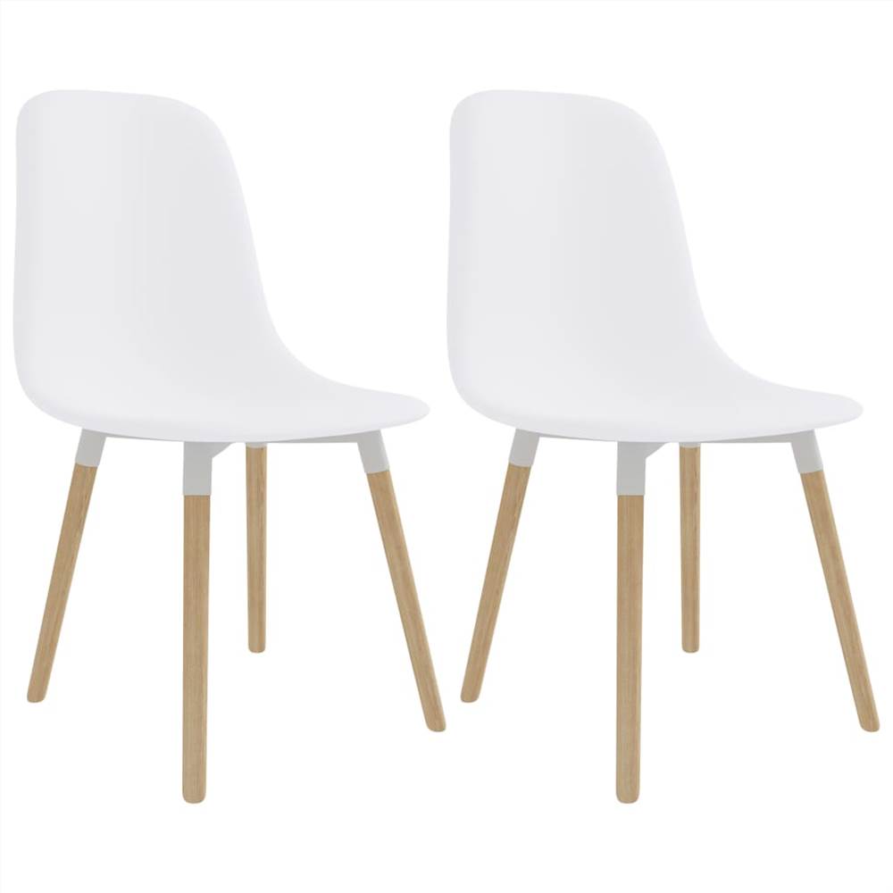 

Dining Chairs 2 pcs White Plastic