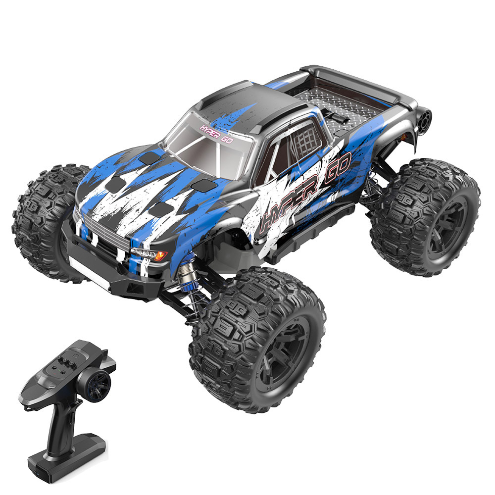 MJX Hyper Go H16H 1/16 2.4G 38km/h RC Car with GPS Module Models Off-road High Speed Vehicles Blue - One Battery