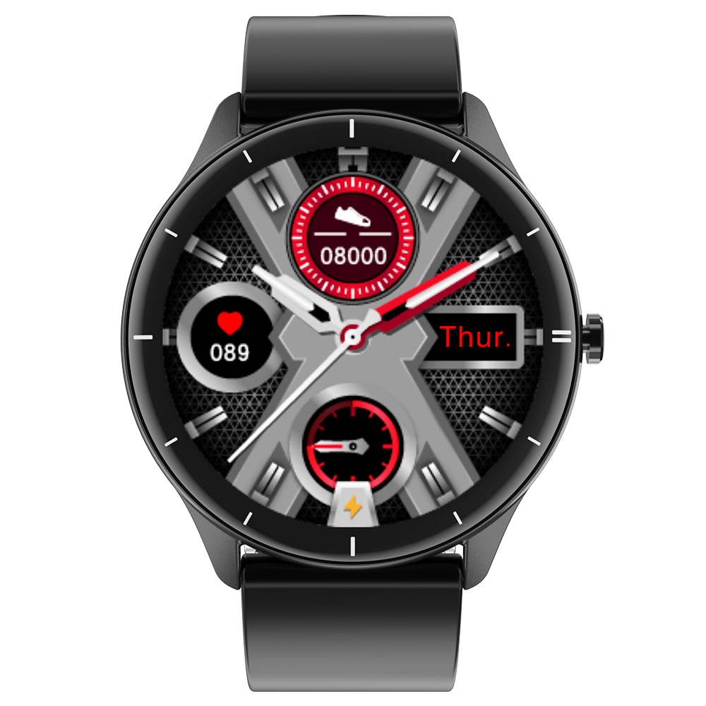 Makibes Q21 Smartwatch 1.28'' Touch Screen Monitor per la frequenza cardiaca SpO2 BP - Nero