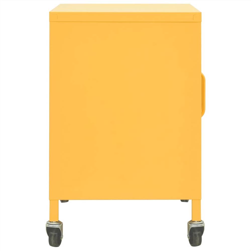 Storage Cabinet Mustard Yellow 60x35x49 cm Steel