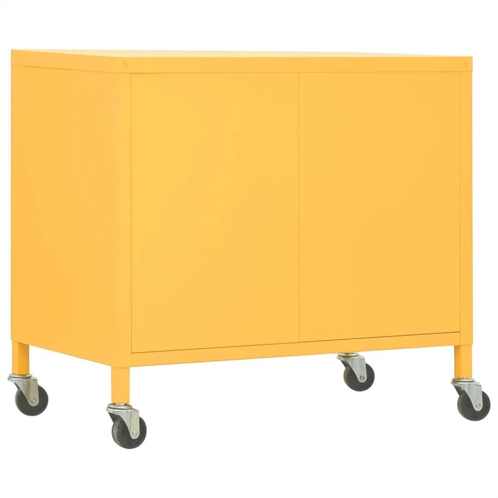 Storage Cabinet Mustard Yellow 60x35x49 cm Steel