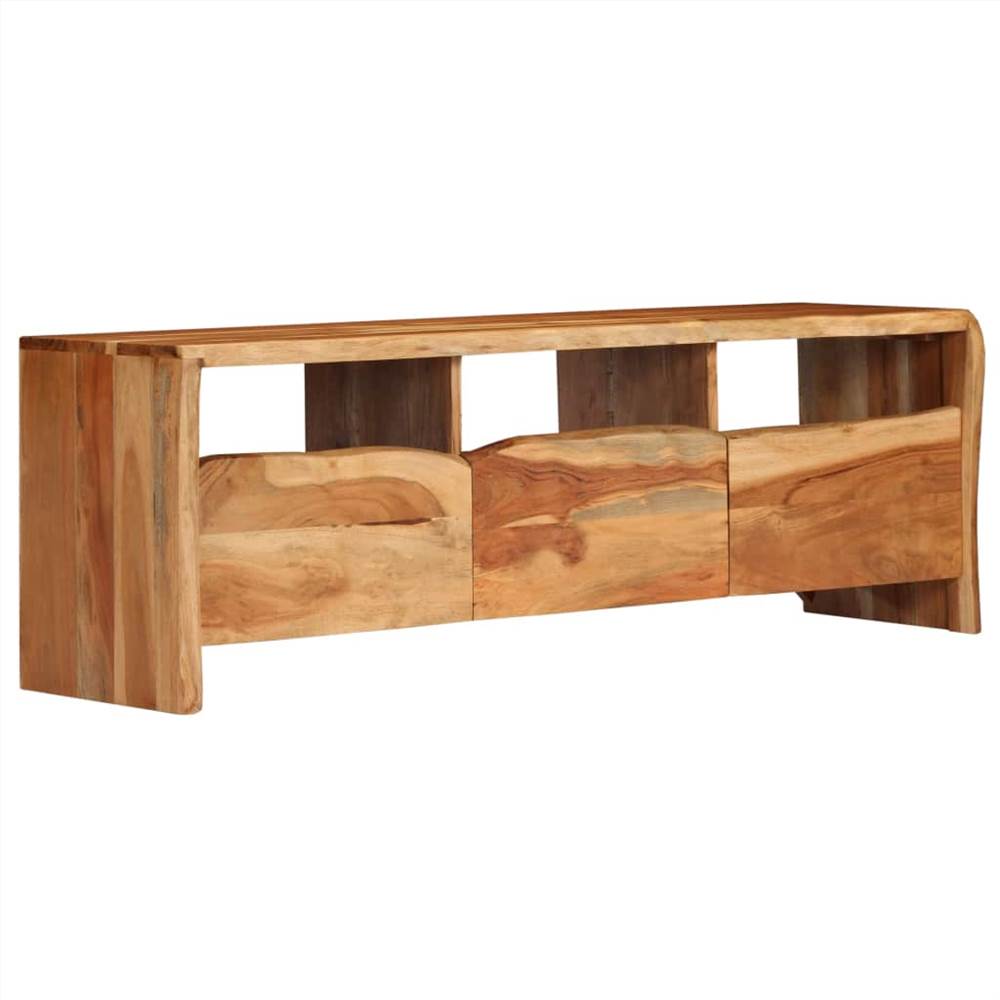 

TV Cabinet Solid Acacia Wood Live Edges 120x35x40 cm