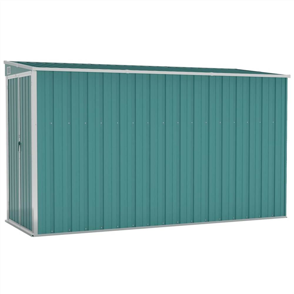 

Wall-mounted Garden Shed Green 118x288x178 cm Galvanised Steel