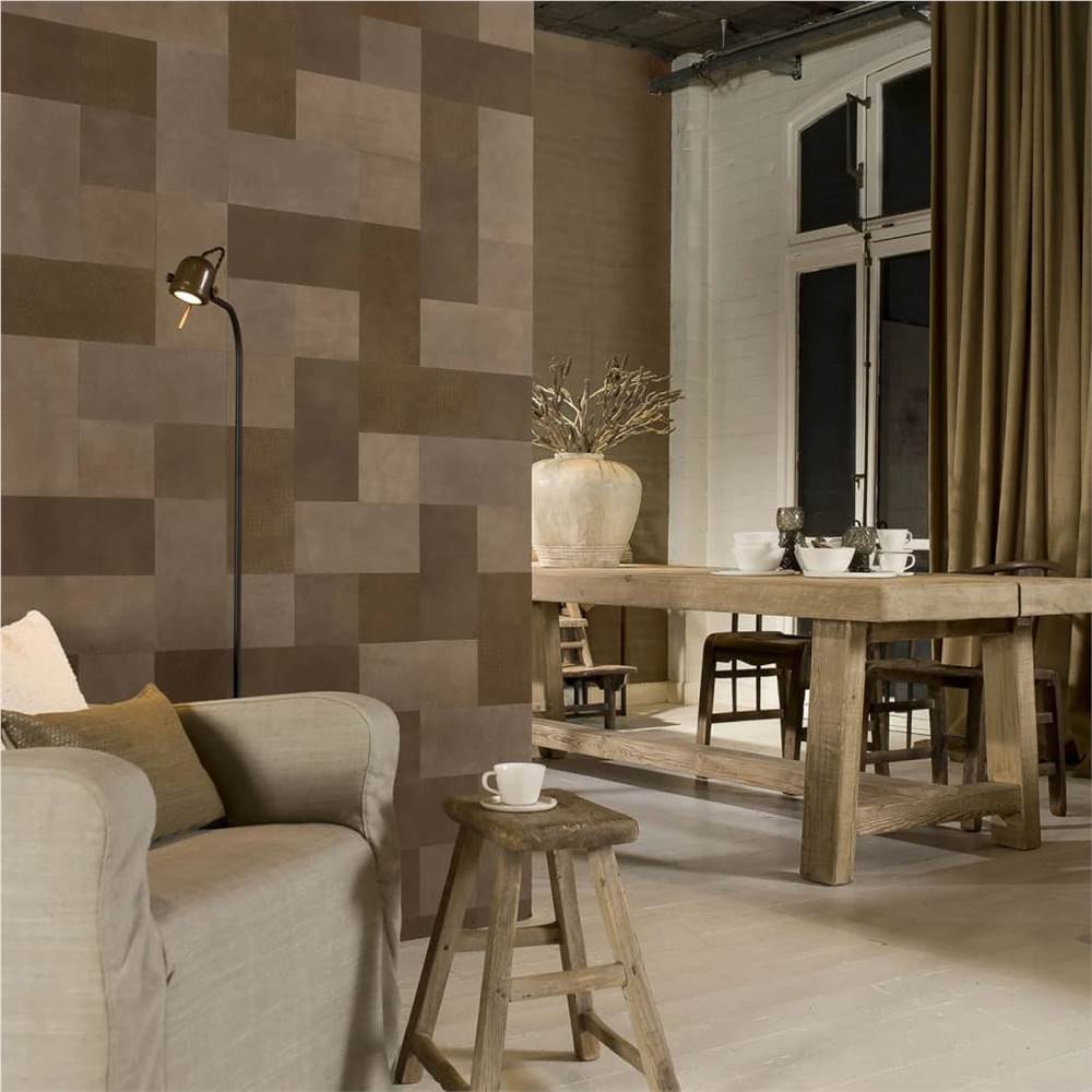 

WallArt Leather Tiles Caine Pure Brown 32 pcs