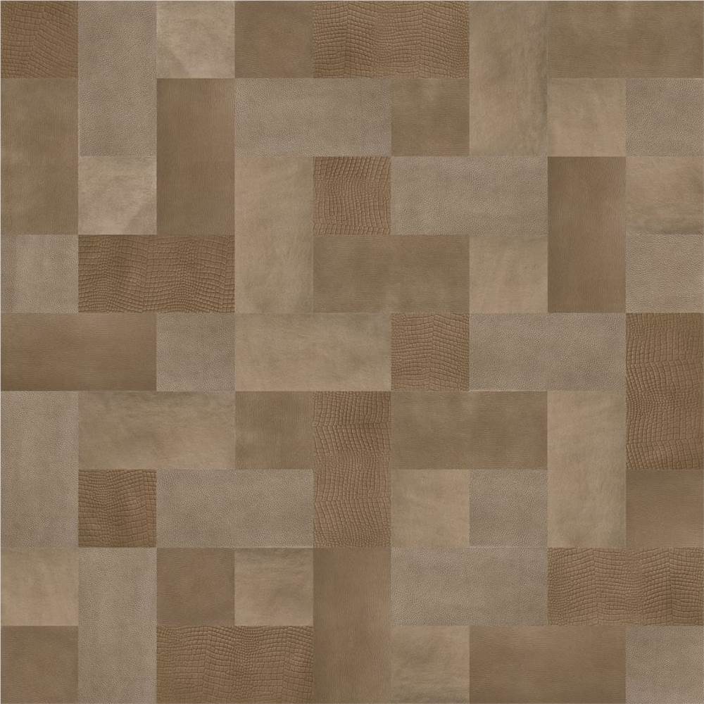 WallArt Leather Tiles Caine Pure Brown 32 pcs