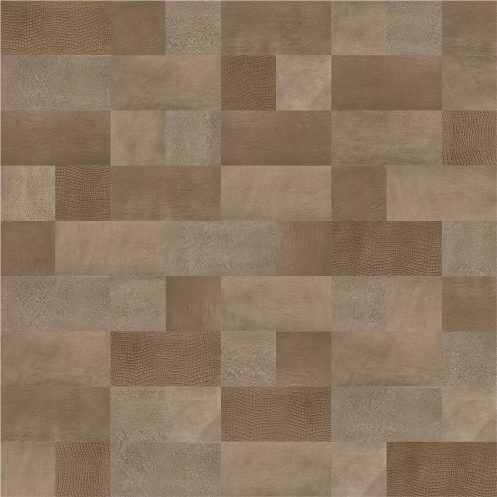 WallArt Leather Tiles Caine Pure Brown 32 pcs