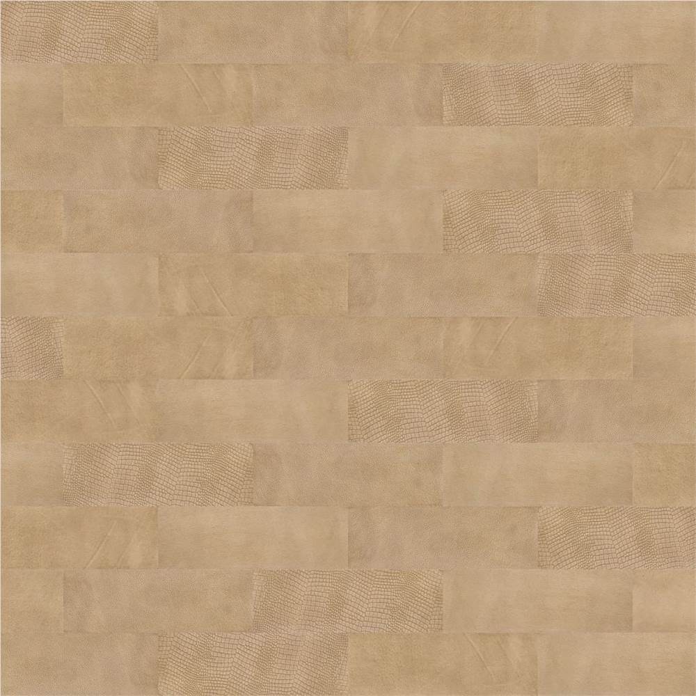 WallArt Leather Tiles Nathan Vintage Brown 16 pcs