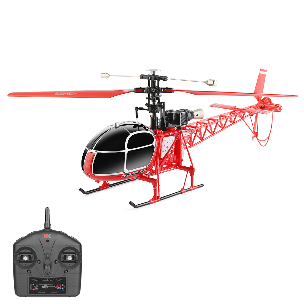 

Wltoys XK V915-A 2.4G 4CH RC Helicopter Altitude Hold Flybarless RTF - Three Batteries