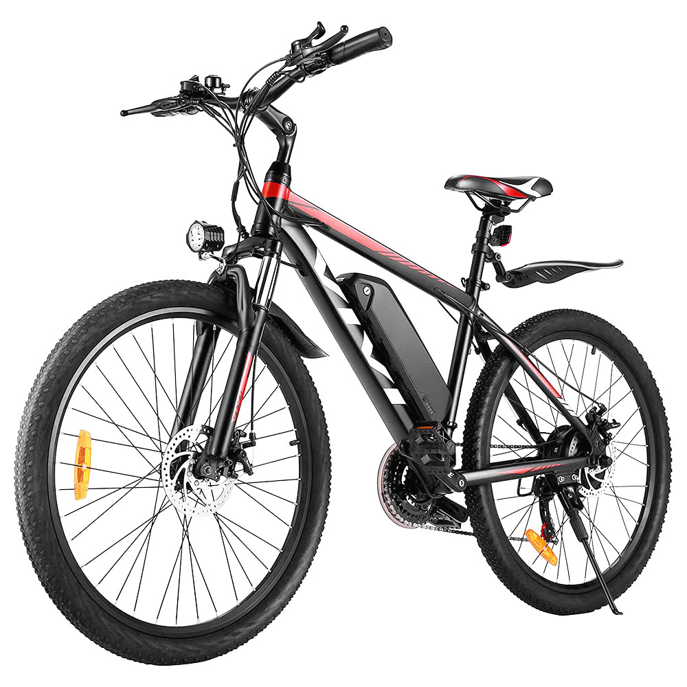 VIVI H6 26 Inch Wheel 350W Electric Mountain Bike With 36V Removable Battery 150kg Max Load - Red