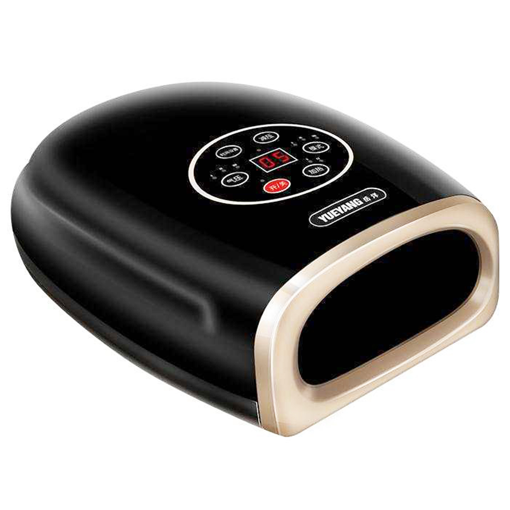 Hand Guard Wireless Hand Massager with Heat and Compression Rechargeable Palm Massage Machine EU Plug - Black